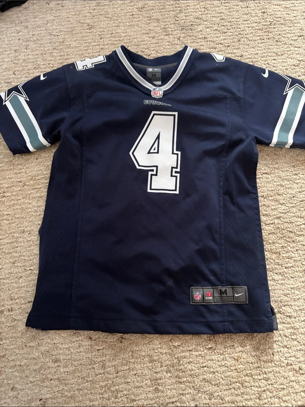 Dak Prescott Nike Kids Navy Dallas Cowboys #4 Football Jersey
